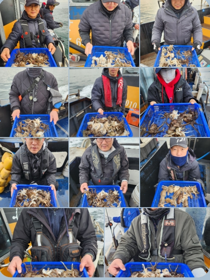 4월 12일  대성호 알주꾸미 조황입니다