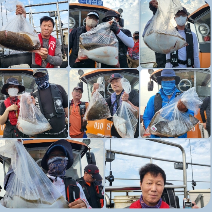 7월 17일 대성호 15인 광어다운샷조황입니다 ~